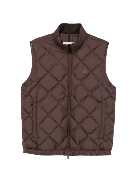 Prošívaný vesta Moncler hnědá