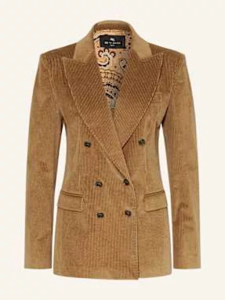 Etro Blezer Ze Sztruksu braun
