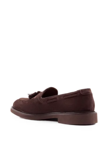 Pantofi loafer Doucal's din piele de căprioară maro
