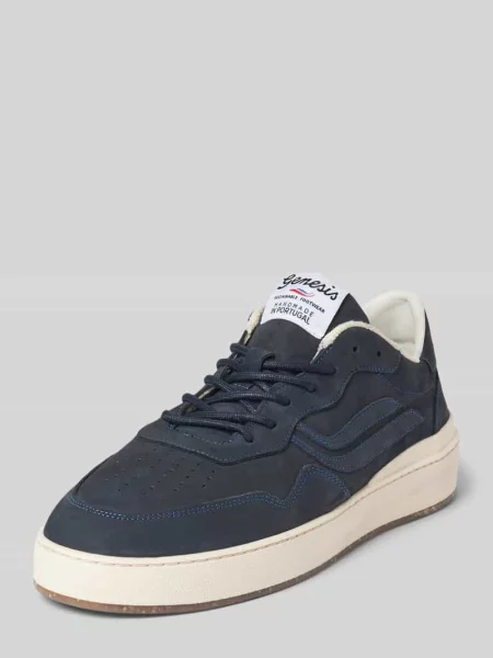 Sneakersy z naszywką z logo model ‘Soley Porto Nubuck’ Genesis granatowe