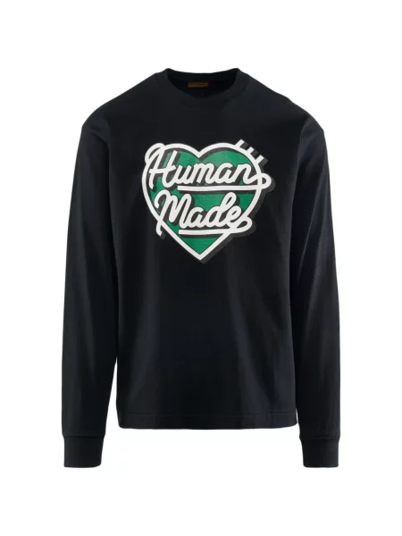 Тениска Human Made с автограф черно