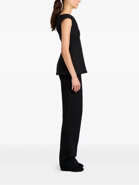 Top Proenza Schouler cu decolteu în V negru