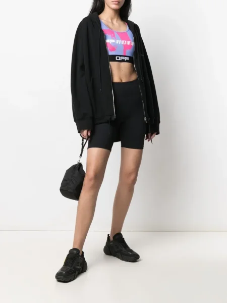 Sutien sport Off-white cu imagine alb