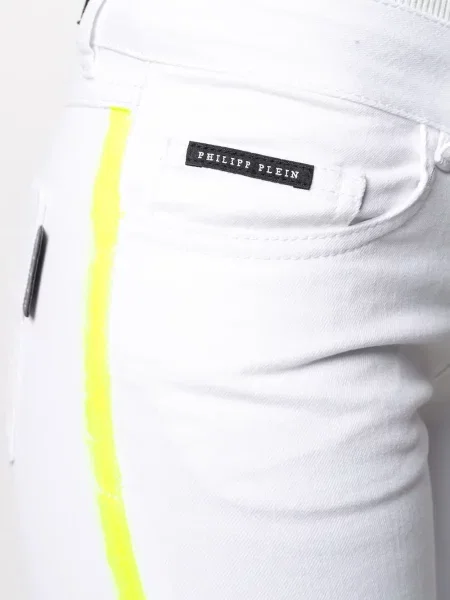 Κοκαλιάρης skinny τζιν Philipp Plein λευκό