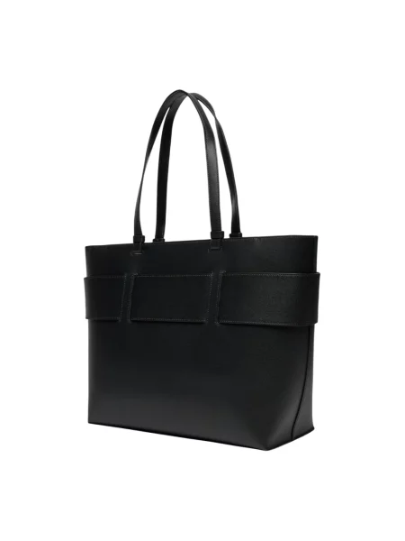 Lniana shopperka Armani Exchange czarna
