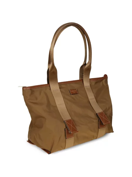Bőr shopper táska Lancel autogrammal barna