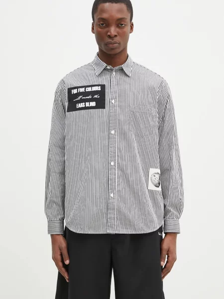 Undercover camasa din Shirt barbati cu guler clasic regular negru