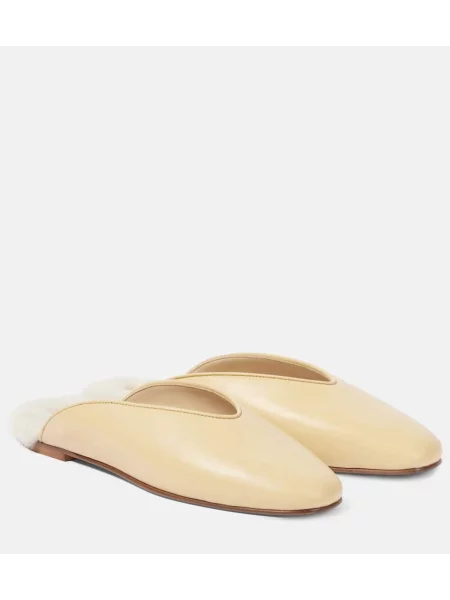 Usnjene mules Le Monde Beryl rumena