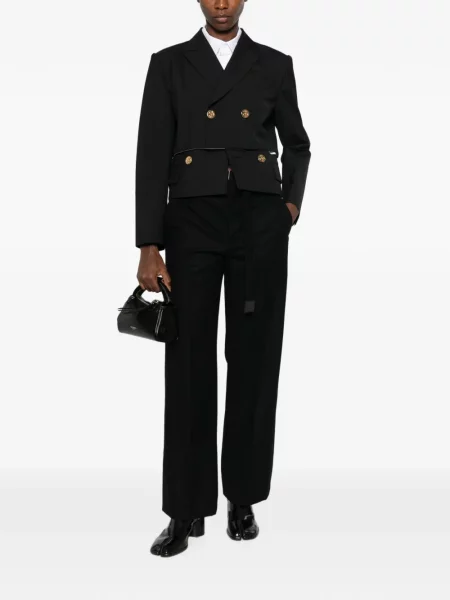 Cu centură pantaloni Sacai negru