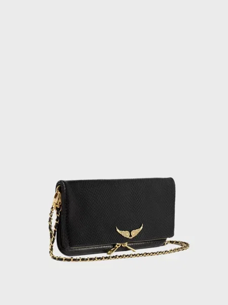 Шкіряний клатч Zadig&voltaire чорний