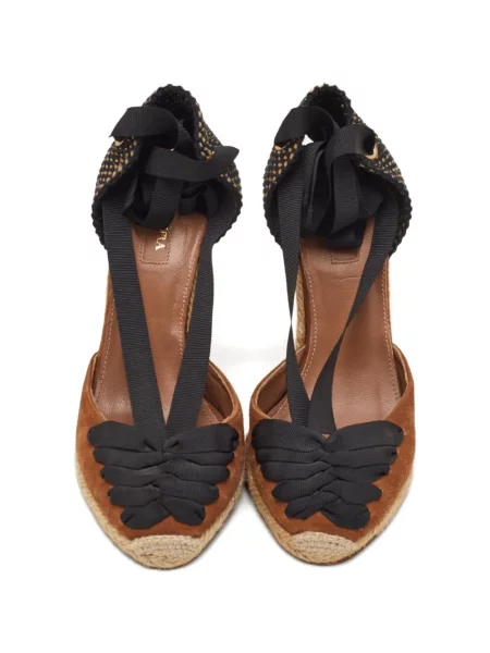 Espadrile Aquazzura cu pană maro