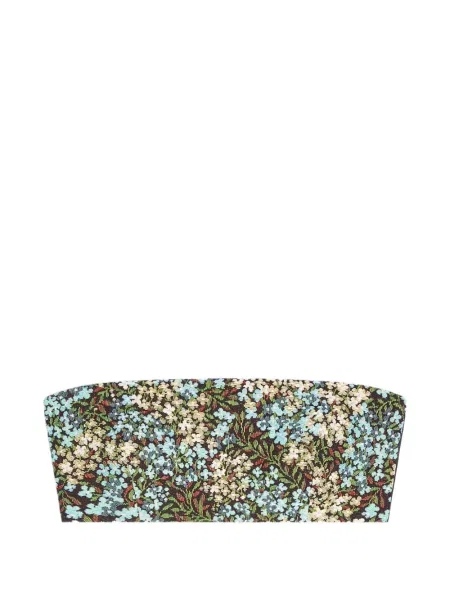 Top Dries Van Noten cu model floral negru