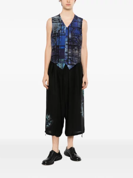 Vestă Yohji Yamamoto cu imagine negru