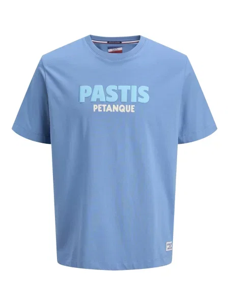JACK & JONES Tricou Amalfi crem / aqua / azuriu albastru