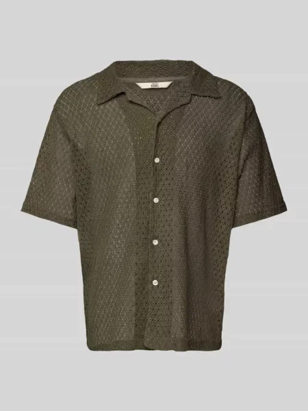 Koszula casualowa o kroju regular fit z ażurowym wzorem model ‘MADDEN’ Redefined Rebel