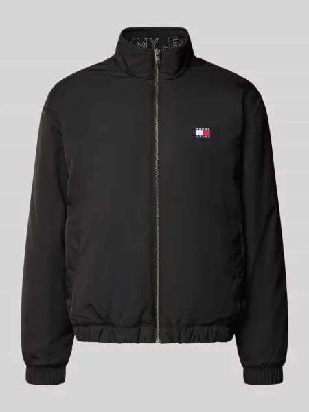 Bomberka o kroju relaxed fit ze stójką Tommy Jeans czarna
