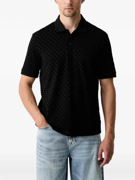 Tricou polo Armani Exchange negru