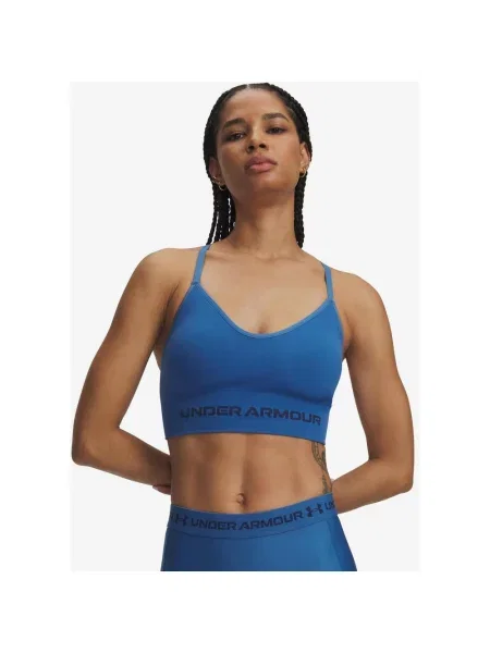 Biustonosz sportowy Under Armour Vanish Seamless Low elektryczny XS niebieski