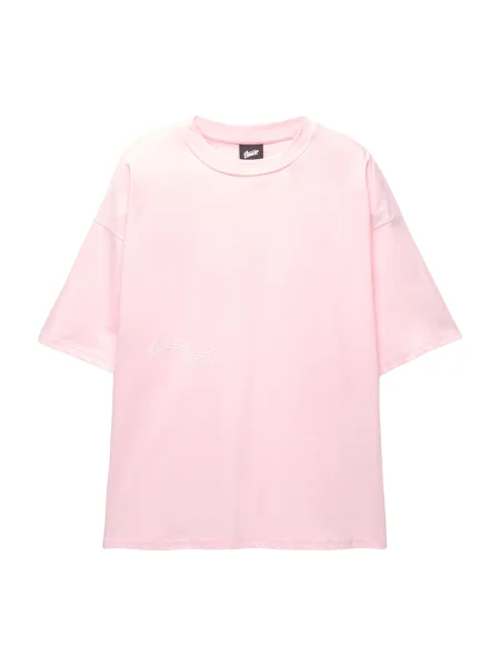 Pull&Bear Tricou STWD OFF THE RADAR mov închis / roz alb