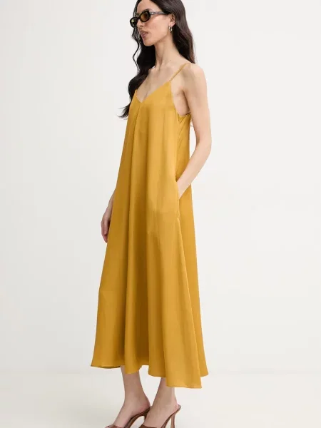 Marella rochie maxi cu vâscoză VOLIERA galben