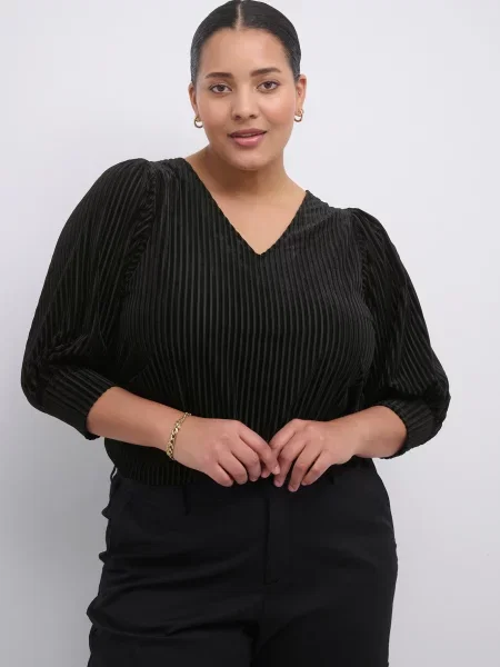 KAFFE CURVE Tricou Cacanna' negru