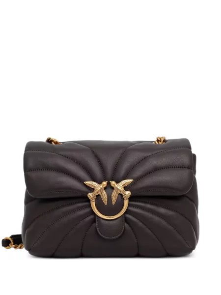 Matlasat geanta crossbody Pinko din piele maro