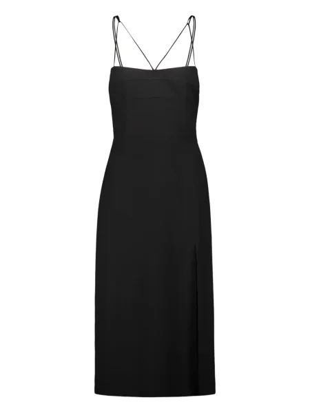 Sukienka Drhope pleciona garniturowa na ramiączkach czarna