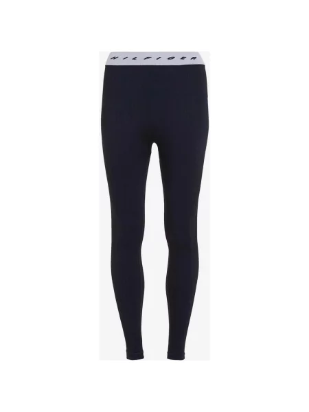 Legginsy długie Tommy Hilfiger Tape Seamless granatowe S czarne