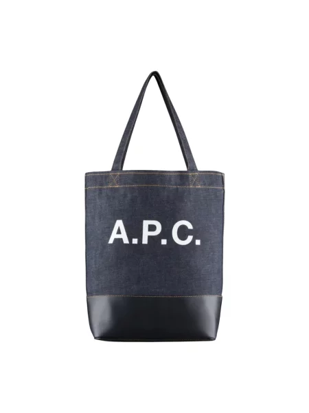 A.P.C. torba tote axel granatowy niebieska