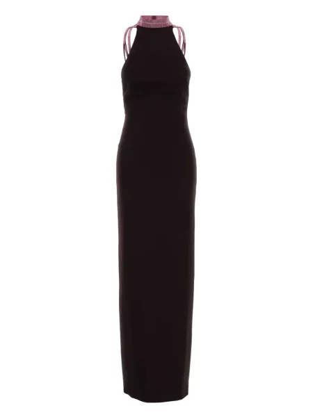 Rochie The Attico cu gât halter cu spatele deschis de costum violet