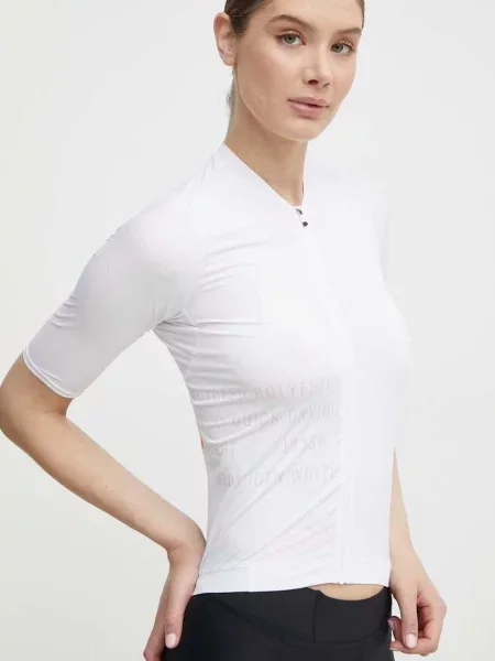 Вело тениска POC Pristine Print Jersey бяло