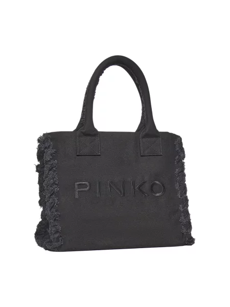 Shopperka Pinko skórzana czarna