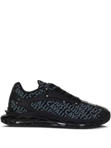 Sneakerși Just Cavalli cu imagine negru