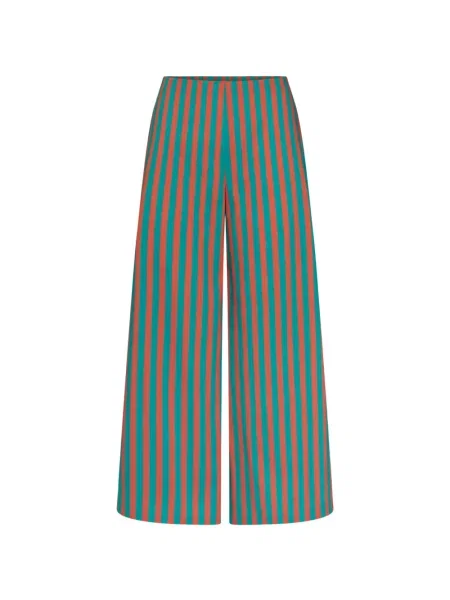 Decupat pantaloni palazzo Simon Miller din poplin verde
