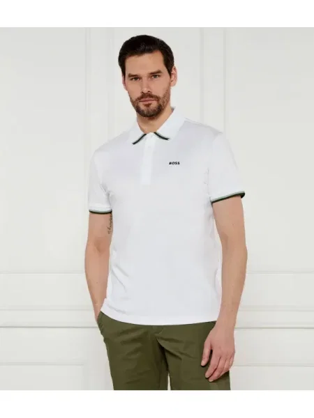 BOSS GREEN Tenisz póló Paddy Lux Heritage fehér