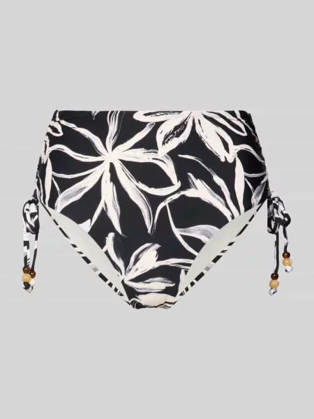 Figi bikini z aplikacją z metką model ABSTRACT FLORAL HIGH WAIS' Marc O'polo czarne