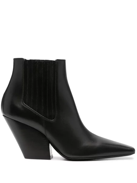 Cizme scurte Casadei din piele negru