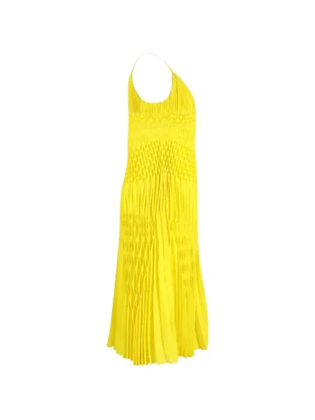 Rochie Haider Ackermann cu decolteu în V de costum galben
