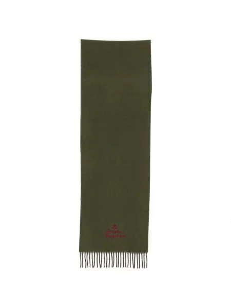 Fular Vivienne Westwood cu franjuri verde
