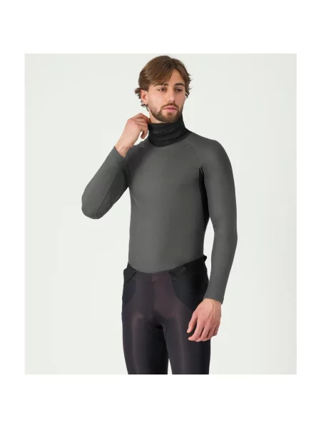 Koszulka termiczna z długim rękawem Castelli Flanders 2 High Neck Warmer ciemnoszara S szara