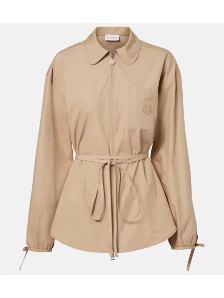 Cămașă Moncler din poplin bej