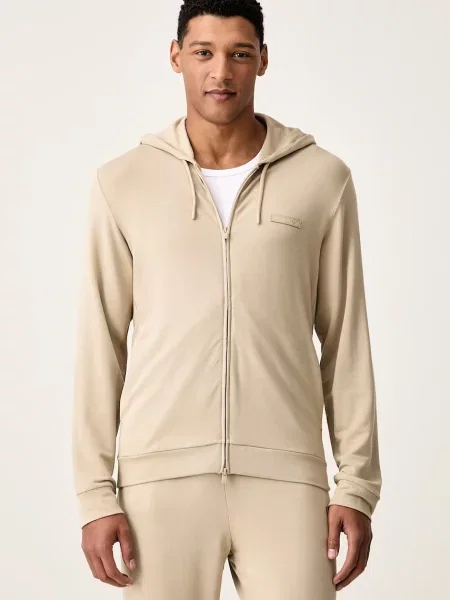 Emporio Armani Underwear loungwear mikina s modalem béžová