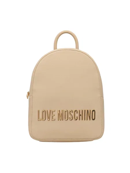 Plecak Love Moschino skórzany beżowy