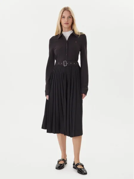 Tommy Hilfiger Рокля тип риза черен