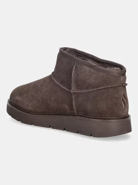 Velúr csizma Skechers barna