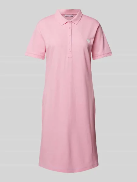 Sukienka polo z wyhaftowanym motywem Frieda & Freddies różowa