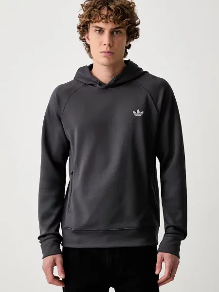 Adidas Originals hanorac cu glugă pentru bărbați Trefoil Essentials Spacer gri