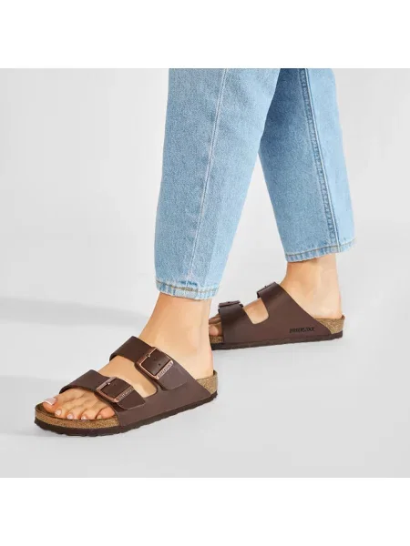 Шльопанці Birkenstock Arizona Dark Brown коричневі