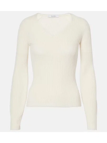 Pulover Max Mara tricotate alb