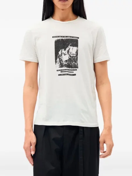 Tricou Ann Demeulemeester cu imagine alb